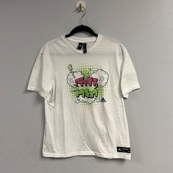 Adidas Men's Graphic Tokyo Limited Edition‎ Manga White T-Shirt Size M - Picture 1 of 6